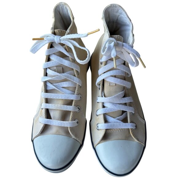No Boundaries Kendra High Top Canvas White Sneakers Women's Size 9 (READ!) - Picture 1 of 16